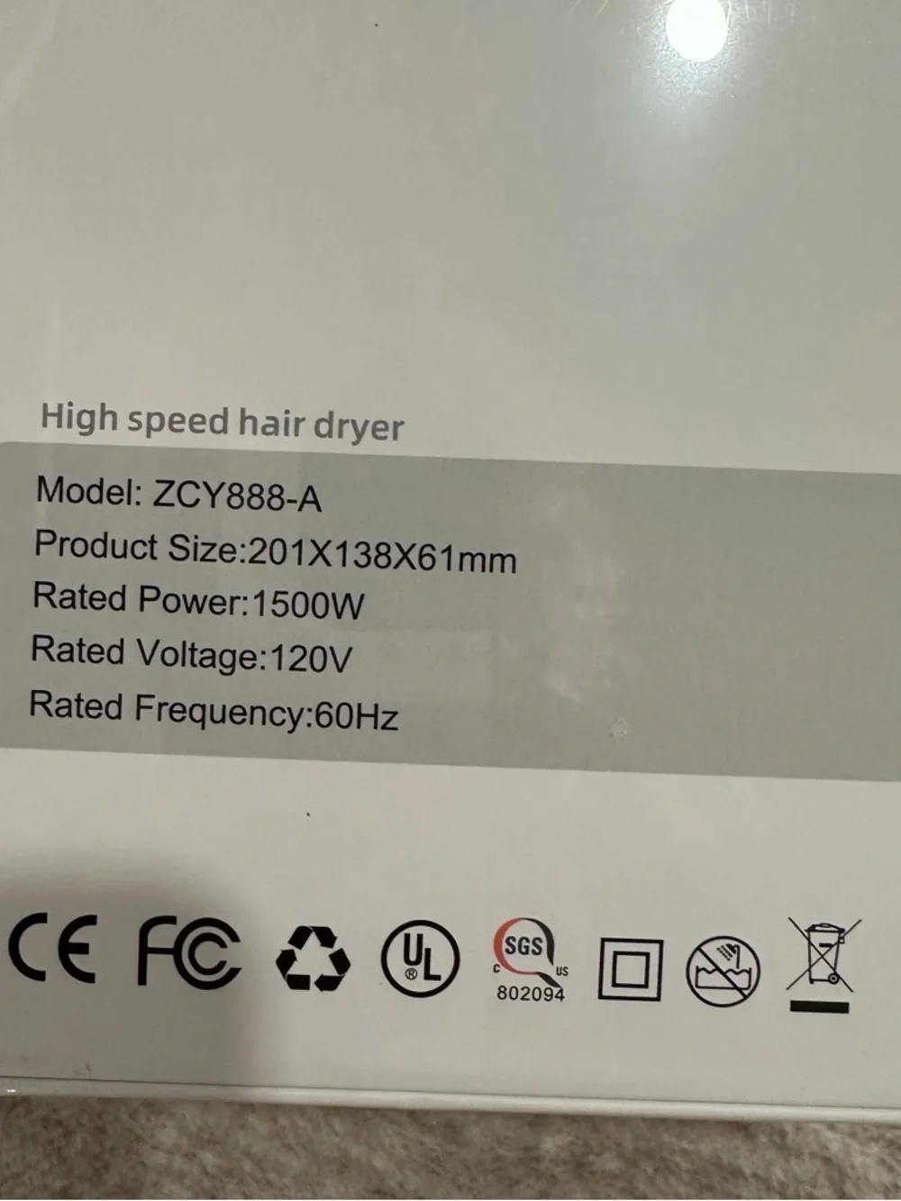 Red high speed, ionic hairdryer, fast drying low noise, compact #VA4